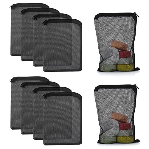 Cobee Aquarium Filterbeutel, 10 Stück mit Reißverschluss, Fischtank Mesh Filterbeutel, hoher Durchfluss, feinmaschiges Netz, Wiederverwendbare Beutel für Aktivkohle, Biokugeln (10 Stück, schwarz) von Cobee