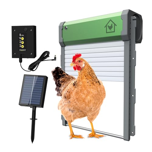 Automatische Hühnerkooptür mit Solarenergie, Fernbedienung, Timer und Lichtsensor für Hühner, Aluminiumlegierung Anti-Pinch-Design Automatische Hühnerkooptür mit Solarenergie, Fernbedienung, Timer und Lichtsensor für Hühner, Aluminiumlegierung Anti-Pinch-Design von Cocoarm