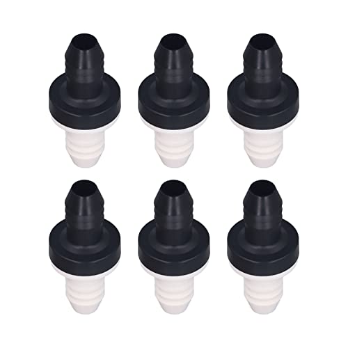 Cocoarm 3/8 -Zoll -10 mm Scheckventil für Flüssige und Pneumatische Systeme, Langlebiges Kunststoffventil, 6pcs für Haushaltsgeräte (CDBS6) von Cocoarm