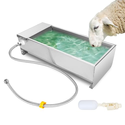 Cocoarm Automatischer Vieh Wassersp Ender, 7,5 L Großer Kapazität Edelstahl-selbst Füllender Tierischer Trinkwassertank für Pferde Kuh Ziegen Schwein, mit Schwimm Ventil Satz Cocoarm Automatischer Vieh Wassersp Ender, 7,5 L Großer Kapazität Edelstahl-selbst Füllender Tierischer Trinkwassertank für Pferde Kuh Ziegen Schwein, mit Schwimm Ventil Satz von Cocoarm