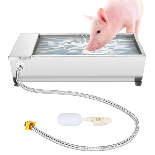 Cocoarm Automatischer Viehwassertrog, 7,5 L, Großes Fassungsvermögen, Selbstfüllender Tiertrinkwassertank mit Schwimmerventil-Set für Hunde, Pferde, Ziegen, Schweine, Kühe Cocoarm Automatischer Viehwassertrog, 7,5 L, Großes Fassungsvermögen, Selbstfüllender Tiertrinkwassertank mit Schwimmerventil-Set für Hunde, Pferde, Ziegen, Schweine, Kühe von Cocoarm