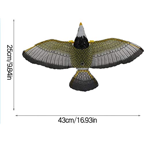 Cocoarm Bird Scarer Hanging Eagle mit Soundeffekten Bewegung Falcon Design für Garden Farm Outdoor Schädling (ac) von Cocoarm