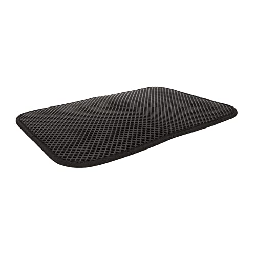 Cocoarm Wasserdichtes Katzenstreukastenpad Doppelschicht Eva -Wurf -Fangenmatte für Heigerigkeit für den Katzenbesitzer (Black) von Cocoarm