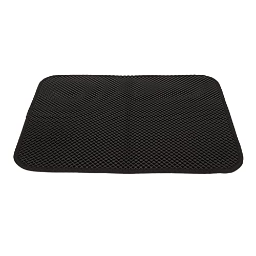 Cocoarm Wasserdichtes Katzenstreukastenpad Doppelschicht Eva -Wurf -Fangenmatte für Heigerigkeit für den Katzenbesitzer (Black) von Cocoarm
