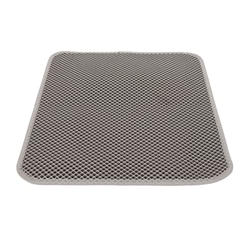 Cocoarm Wasserdichtes Katzenstreukastenpad Doppelschicht Eva -Wurf -Fangenmatte für Heigerigkeit für den Katzenbesitzer (Gray) von Cocoarm