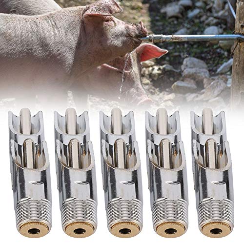 Entenmaul-Wassertrinker aus Metall, Gute Abdichtung, Reduziert Wasserverschwendung, Metall-Wassertränke für Schweine auf Dem Bauernhof, Ferkel, Schweine (Cocoarm3c4tduqsv9-11) von Cocoarm