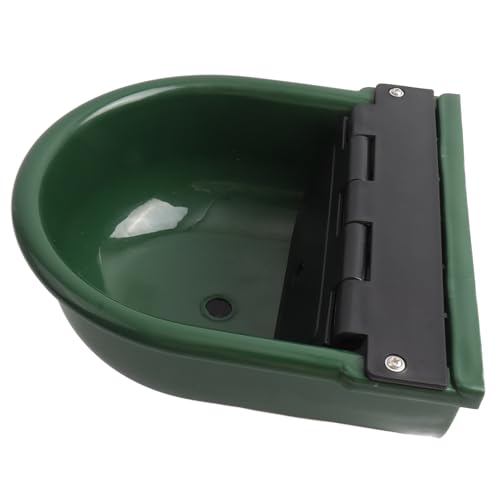Grüner Wassertrog mit Automatischem Schwimmerventil, 4 L Fassungsvermögen, Viehtränke für Pferde, Rinder und Schafe, mit Standard-Gartenschlauch, 26,5 X 28 cm von Cocoarm