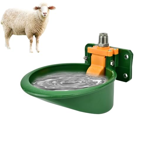 Cocoarm Schweine-Wassernapf, Ziegen-Wassernapf, Ferkel, Ziege, Automatischer Trinknapf für Nutztiere, 360-Grad-Polier-Viehtrinkbecher, Geeignet für Wandbefestigung, 23 X 16 X 6,5 cm (L X von Cocoarm