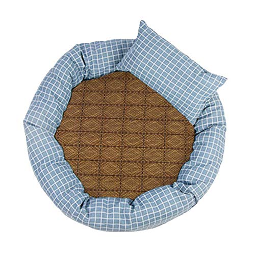 Cocolook Round-Haustier-Bett Warm Haus Cat Soft-Pet Products Plaid Haus für Hund Haustier-Kissen Kühlhundekissen Waschbare Welpen Bett Blau Mit Mat,M 45x35x13cm Cocolook Round-Haustier-Bett Warm Haus Cat Soft-Pet Products Plaid Haus für Hund Haustier-Kissen Kühlhundekissen Waschbare Welpen Bett Blau Mit Mat,M 45x35x13cm von Cocolook