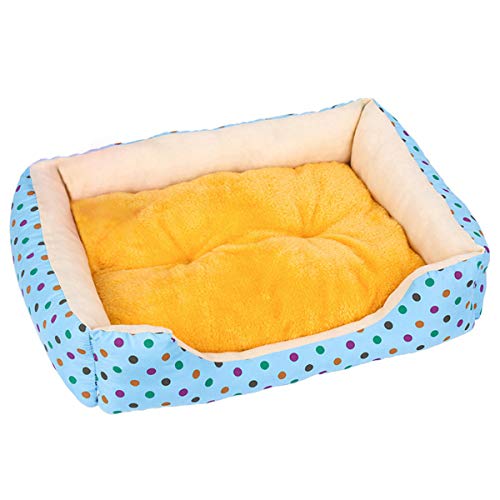 Cocolook Warm Hundebett Mat Soft-Hundehütte Plüsch Bett wasserdichtes Tuch Nest Puppy Pet Supplies Blauer Punkt,42x35x8cm Cocolook Warm Hundebett Mat Soft-Hundehütte Plüsch Bett wasserdichtes Tuch Nest Puppy Pet Supplies Blauer Punkt,42x35x8cm von Cocolook