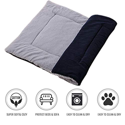 Knochen-Haustier-Bett-warme Haustier-Bettwäsche für Small Medium Large Dog Soft-Haustier-Bett für Hunde Waschbar Haus-Katze-Welpen Cotton Kennel Wash Corduroy Dark Blue,75x55cm Knochen-Haustier-Bett-warme Haustier-Bettwäsche für Small Medium Large Dog Soft-Haustier-Bett für Hunde Waschbar Haus-Katze-Welpen Cotton Kennel Wash Corduroy Dark Blue,75x55cm von Cocolook