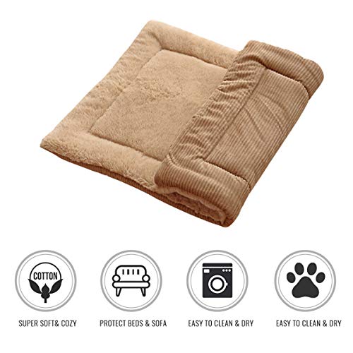 Knochen-Haustier-Bett-warme Haustier-Bettwäsche für Small Medium Large Dog Soft-Haustier-Bett für Hunde Waschbar Haus-Katze-Welpen Cotton Kennel Wash Corduroy Khaki,60x40cm Knochen-Haustier-Bett-warme Haustier-Bettwäsche für Small Medium Large Dog Soft-Haustier-Bett für Hunde Waschbar Haus-Katze-Welpen Cotton Kennel Wash Corduroy Khaki,60x40cm von Cocolook