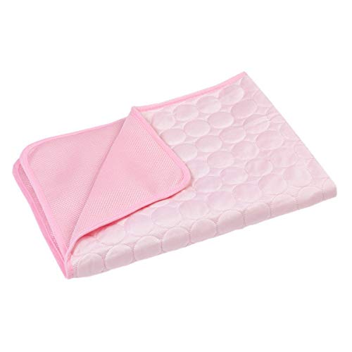 Pet Kühlmatte Hund Katze Sommer Tragbare waschbar atmungsaktiv für Small Medium Large Hunde Keep Cool Blanket Faltbare Rosa,40x30cm von Cocolook