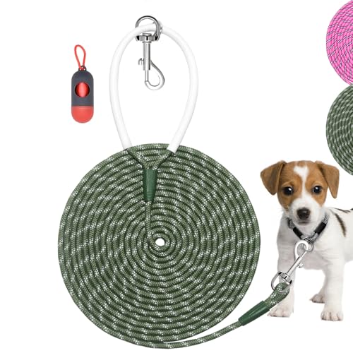 Codepets Leichte Nylon-Trainingsleine, 3 m x 0,6 cm, Grün mit bequemem Silikongriff, hochreflektierend, kein Verheddern, für Hunde, Katzen, Spaziergänge, Camping, Hinterhof. Codepets Leichte Nylon-Trainingsleine, 3 m x 0,6 cm, Grün mit bequemem Silikongriff, hochreflektierend, kein Verheddern, für Hunde, Katzen, Spaziergänge, Camping, Hinterhof. von Codepets