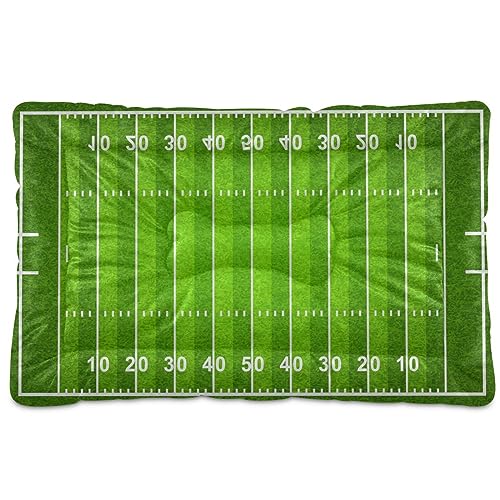 Coikll Fußballfeld-Haustierbett, weiche Hundebett-Matte mit rutschfester Unterseite, maschinenwaschbar, Matratze zum Schlafen von Hunden, 91,4 x 61 cm von Coikll