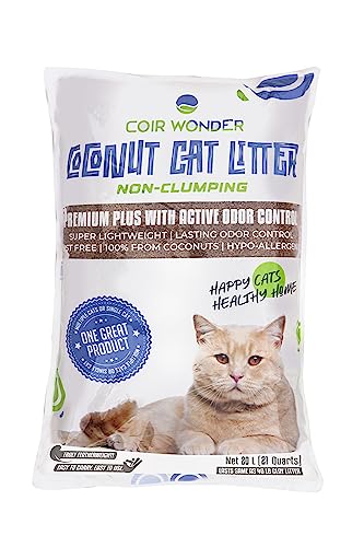 Coir Wonder Kokos-Katzenstreu – natürlich, nicht klumpend, biologisch abbaubar – 20 Liter hält wie 18 kg Ton – fortschrittliche Geruchskontrolle im Beutel enthalten – ultraleicht – nicht spurend, Coir Wonder Kokos-Katzenstreu – natürlich, nicht klumpend, biologisch abbaubar – 20 Liter hält wie 18 kg Ton – fortschrittliche Geruchskontrolle im Beutel enthalten – ultraleicht – nicht spurend, von Coir Wonder