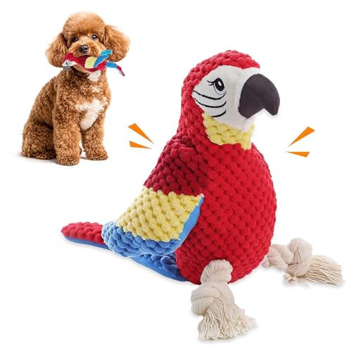 Hundespielzeug, Welpenspielzeug mit Quietscher, Papagei Plüsch Hundespielzeug, Papagei Interaktives Hundespielzeug für Langeweile, Welpenspielzeug, Hundespielzeug für große Hunde, Welpen Kauspielzeug Hundespielzeug, Welpenspielzeug mit Quietscher, Papagei Plüsch Hundespielzeug, Papagei Interaktives Hundespielzeug für Langeweile, Welpenspielzeug, Hundespielzeug für große Hunde, Welpen Kauspielzeug von Cokoozoo