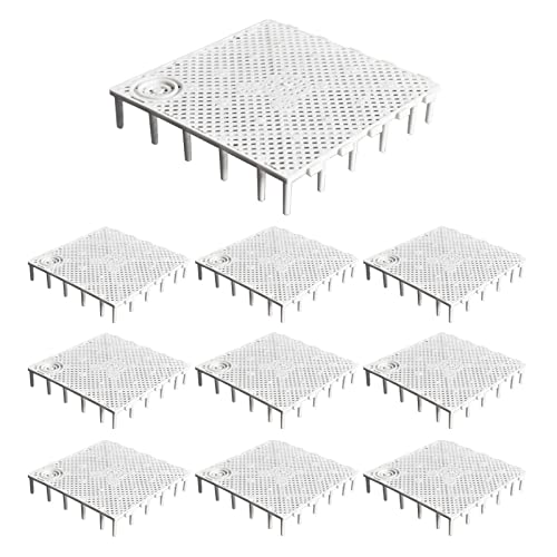 Colcolo 10-teilige Bodenfilterplatte für Aquarien, Spleißkombinations-Schindeln, Sand-Kies-Filterplatte, Weiß von Colcolo