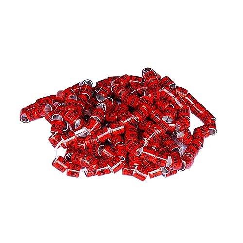 Colcolo 100 Stück 2024 Taubenring Aluminium Taubenbeinringe Vögel Fußring Zubehör Kleine Größe Wiederverwendbare robuste Identifikationsringe Trainingsring, Rot Colcolo 100 Stück 2024 Taubenring Aluminium Taubenbeinringe Vögel Fußring Zubehör Kleine Größe Wiederverwendbare robuste Identifikationsringe Trainingsring, Rot von Colcolo