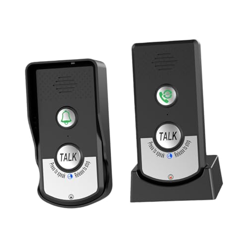 Colcolo 2-Wege-Sprechtürklingel Intercomunicador Intelligenter Pager Elektronische Türklingel -Gegensprechanlage Türklingel für das Home Caregiver Hotel, Schwarz Colcolo 2-Wege-Sprechtürklingel Intercomunicador Intelligenter Pager Elektronische Türklingel -Gegensprechanlage Türklingel für das Home Caregiver Hotel, Schwarz von Colcolo
