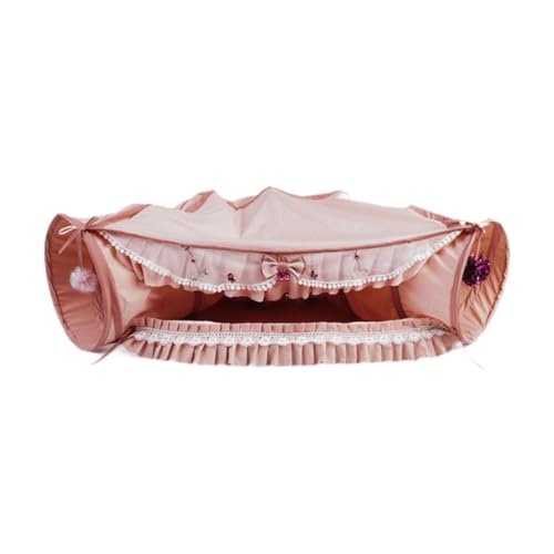 Colcolo 2-in-1-Katzentunnelbett mit Abnehmbarer, waschbarer Matte, weicher Höhle, Übung, interaktives Spielzeug, Spielzentrum für Häschen, kleine Tiere, Rosa Colcolo 2-in-1-Katzentunnelbett mit Abnehmbarer, waschbarer Matte, weicher Höhle, Übung, interaktives Spielzeug, Spielzentrum für Häschen, kleine Tiere, Rosa von Colcolo