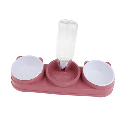 Colcolo 3-in-1-Katzen-Set, Futternäpfe, automatischer Futterspender, für Nass- und Trockenfutter, erhöhter Katzen zum Trinken und Füttern von, Rosa Colcolo 3-in-1-Katzen-Set, Futternäpfe, automatischer Futterspender, für Nass- und Trockenfutter, erhöhter Katzen zum Trinken und Füttern von, Rosa von Colcolo