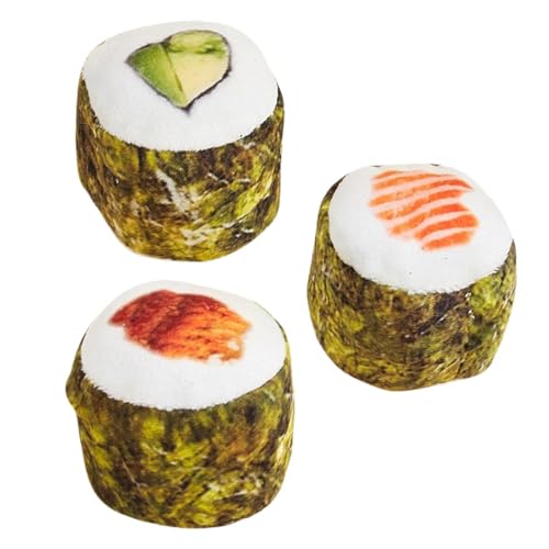 Colcolo 3-teiliges Sushi-Katzenspielzeug, Kauspielzeug, Schnüffelspielzeug für Hauskatzen, enthält Katzenminze, kreatives Sushi-Rollenkissen, Kätzchen-Kau- Colcolo 3-teiliges Sushi-Katzenspielzeug, Kauspielzeug, Schnüffelspielzeug für Hauskatzen, enthält Katzenminze, kreatives Sushi-Rollenkissen, Kätzchen-Kau- von Colcolo