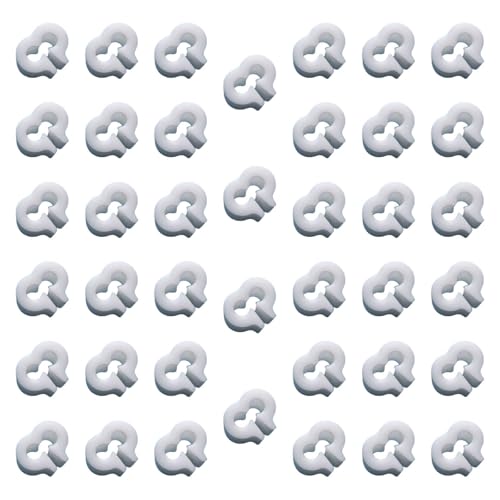 Colcolo 40x Drahtkäfig-Clips, Schloss, Verstärkungsklemme, Stabiler Haustierstift-Verriegelungsbolzen, Laufstallschloss für Hühnerkäfige, Tor, Hof, Weiß von Colcolo