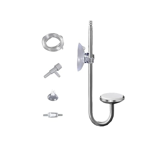 Colcolo Aquarium CO2-Zerstäuber, Edelstahl-Bubbler mit Saugnapf, Aquarium-CO2-Diffusor, geräuschlos, für Eimer, Zirkulationssystem von Colcolo