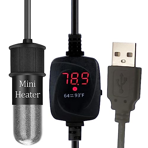 Colcolo Aquarium-Heizung, intelligenter Thermostat, 10 W, Mini-Heizstab für Aquarien, Kampffischtanks, Reptilien-Terrarium, Amerikanisches Fahrenheit, Kein Stromausfall von Colcolo