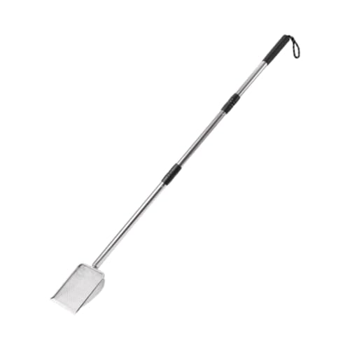 Colcolo Ausziehbare Sandschaufel für Katzen, Streusieb aus Edelstahl, tragbar, antihaftbeschichtet, abnehmbare Metallschaufel für Hasenkätzchen, 3.8 X 3.8 Mm Colcolo Ausziehbare Sandschaufel für Katzen, Streusieb aus Edelstahl, tragbar, antihaftbeschichtet, abnehmbare Metallschaufel für Hasenkätzchen, 3.8 X 3.8 Mm von Colcolo
