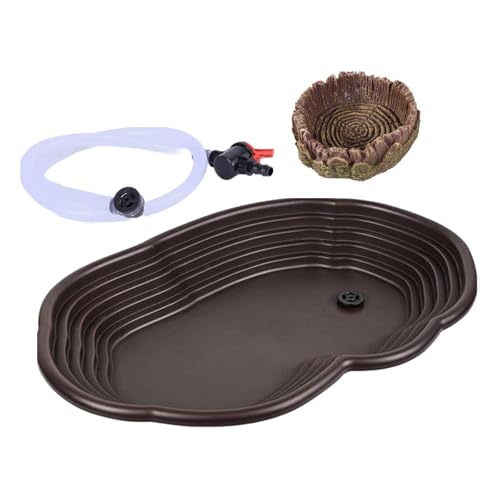 Colcolo Badeschale für Reptilien, Wasserschale für Schildkröten mit Rampe, Futterschale für Reptilien, für Schildkröten, Bartagamen, Geckos, Tierbedarf, Bad, mit Drainage Colcolo Badeschale für Reptilien, Wasserschale für Schildkröten mit Rampe, Futterschale für Reptilien, für Schildkröten, Bartagamen, Geckos, Tierbedarf, Bad, mit Drainage von Colcolo