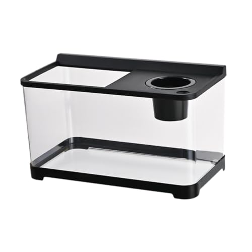 Colcolo Betta Tank Reptile Tank Terrarium transparent klare Sichtbarkeit, Schwarz von Colcolo