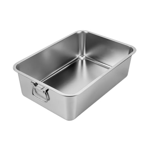 Colcolo Edelstahl-Katzentoilette, Katzen-Sandkasten, hochseitige, tragbare, spritzwassergeschützte Kätzchen-Toilette, Haustier-Katzentoilette, L Colcolo Edelstahl-Katzentoilette, Katzen-Sandkasten, hochseitige, tragbare, spritzwassergeschützte Kätzchen-Toilette, Haustier-Katzentoilette, L von Colcolo