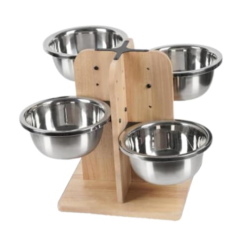 Colcolo Erhöhte Haustierhundschalen Haustierfuttermittel robuste Futter und Wasserschüssel Leichte Hundefutter Schüssel Vier Höhe für kleine mittelgroßen von Colcolo