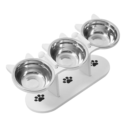 Colcolo Erhöhte Katzennäpfe für Hauskatzen mit Holzständer, geneigte Futterstation, Haustierzubehör, Futterspender, Hundenäpfe, erhöhte Katzennäpfe Colcolo Erhöhte Katzennäpfe für Hauskatzen mit Holzständer, geneigte Futterstation, Haustierzubehör, Futterspender, Hundenäpfe, erhöhte Katzennäpfe von Colcolo