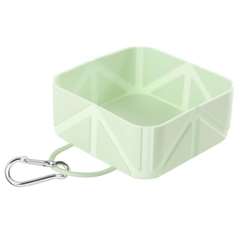 Colcolo Faltbarer Reise-Hundenapf, 10,5 x 10,5 x 4,5 cm, multifunktionaler, tragbarer Futter- und Wassernapf für Haustiere zum Spazierengehen, Wandern, GrÜn von Colcolo