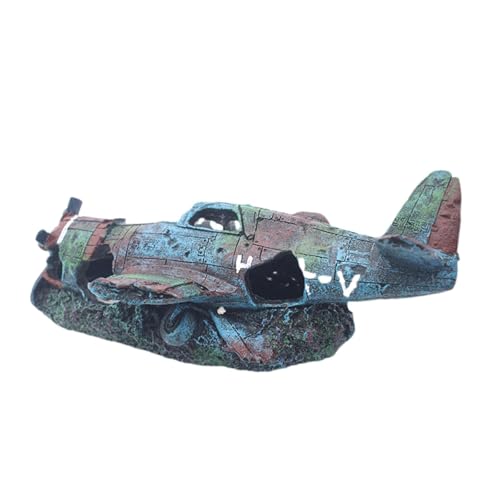 Colcolo Flugzeug Wrack Aquarium Dekoration Fischtankverzier für Laichen Ruhspiele Colcolo Flugzeug Wrack Aquarium Dekoration Fischtankverzier für Laichen Ruhspiele von Colcolo