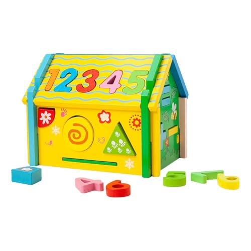 Colcolo Formsortierbox, Aktivitätswürfel, Feinmotorik-Entwicklungs-Formsortierhaus, Formsortierwürfel aus Holz für Jungen und Mädchen, Kein Hammer Colcolo Formsortierbox, Aktivitätswürfel, Feinmotorik-Entwicklungs-Formsortierhaus, Formsortierwürfel aus Holz für Jungen und Mädchen, Kein Hammer von Colcolo