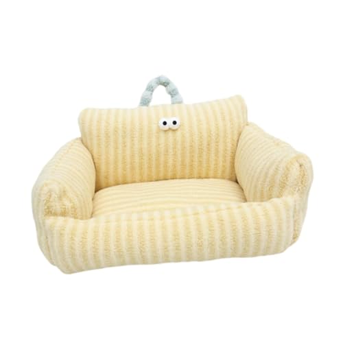 Colcolo Gepolstertes Haustier-, Hundeschlafunterlage, bequem, waschbar, kleines Häschen-Couchbett, Haustier-Katzen-Hundebett für Haustiere, Welpen, Yellow L Colcolo Gepolstertes Haustier-, Hundeschlafunterlage, bequem, waschbar, kleines Häschen-Couchbett, Haustier-Katzen-Hundebett für Haustiere, Welpen, Yellow L von Colcolo