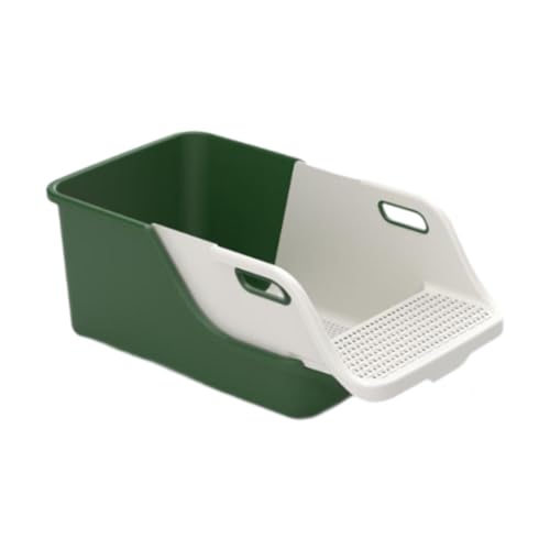 Colcolo Große, halbgeschlossene Katzentoilette, Oben offen, multifunktional, für kleine Haustiere, Spritzschutz, 71,1 x 38,1 x 27,9 cm, hohe Seiten, Grün Weiß Colcolo Große, halbgeschlossene Katzentoilette, Oben offen, multifunktional, für kleine Haustiere, Spritzschutz, 71,1 x 38,1 x 27,9 cm, hohe Seiten, Grün Weiß von Colcolo