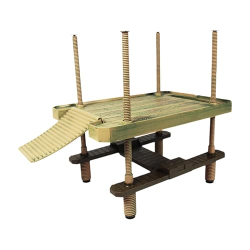 Colcolo Große Schildkröten -Backenplattform Turtle Floating Dock über Panzerzubehör mit Ramp -Leiter für Salamander -Reptilien von Colcolo