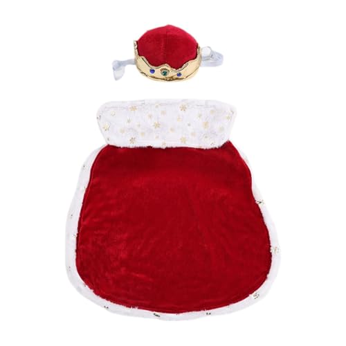 Colcolo Halloween-Hundekostüm, Haustierbekleidung, Kleidung, Foto-Requisite, leicht zu tragen, Halloween-Fotokostüm, Haustierkönigin-Kleid-Outfit, Rot, M von Colcolo