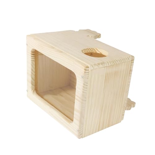 Colcolo Hamster-Grabbox, Hamster-Sandbad-Box, Holz-Spielstall, Hütte, Bett, Hamsterkäfig, Haus für Mäuse, kleine Haustiere, Rennmäuse von Colcolo