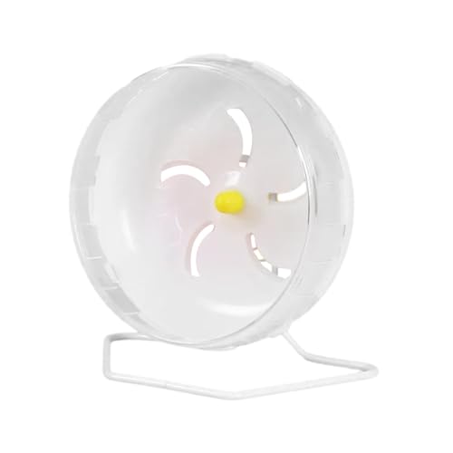 Colcolo Hamster-Übungsball mit Ständer, Hamster-Laufrad, vielseitig einsetzbar, stilvoll, 17,5 cm, Zubehör, leise, transparent, atmungsaktiv, Weiß von Colcolo