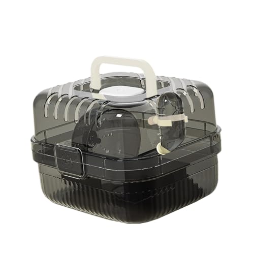 Colcolo Hamsterkäfig mit Wasserflasche und Trainingsrad praktischer Kleiner Haustierkäfigkäfig für kleine Tiere Igel, Schwarz von Colcolo