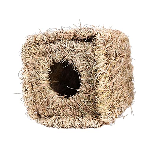Colcolo Handgewebter Kleintierkäfig Nest Kauspielzeug Versteck Faltbare Spielschlafmatte Nest Betthütte für Hamster Ratte Kleintiere Schlafen Spielen von Colcolo