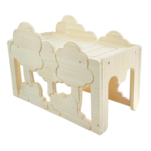 Colcolo Hasenhaus-Lebensraum-Dekor, stabiles Hamster-Versteck-Schlafnest, Aktivitätsspielzeug für kleine Haustiere zum Klettern von Igeln, Style I Colcolo Hasenhaus-Lebensraum-Dekor, stabiles Hamster-Versteck-Schlafnest, Aktivitätsspielzeug für kleine Haustiere zum Klettern von Igeln, Style I von Colcolo