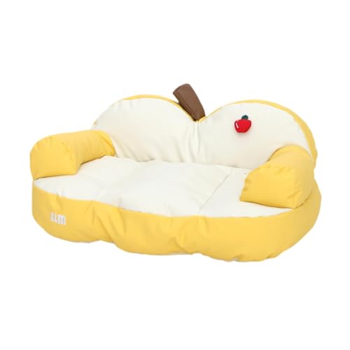 Colcolo Haustier-Couchbett, Hundekissen, Bett, Haustierbedarf, süß, weich für Welpen und Kätzchen, bequem, Kratzfest, Katzencouch, Katzenbett, GELB Colcolo Haustier-Couchbett, Hundekissen, Bett, Haustierbedarf, süß, weich für Welpen und Kätzchen, bequem, Kratzfest, Katzencouch, Katzenbett, GELB von Colcolo