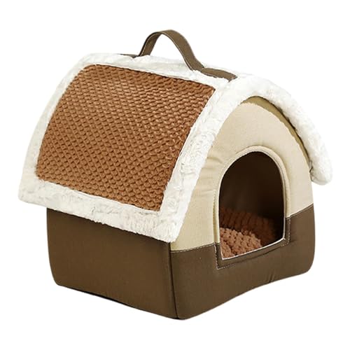 Colcolo Haustier-Katzen-Hundehütte, Haustier-Katzennest, Outdoor, waschbar, mit Griff, Zwinger, Haustierzelt, Höhlenbett, Katzenbett für Kätzchen, Haustiere, Brown Roof L Colcolo Haustier-Katzen-Hundehütte, Haustier-Katzennest, Outdoor, waschbar, mit Griff, Zwinger, Haustierzelt, Höhlenbett, Katzenbett für Kätzchen, Haustiere, Brown Roof L von Colcolo